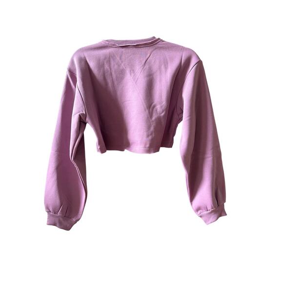 NWT For love and lemons Josie crop sweatshirt cropped purple size extra small - Picture 5 of 10
